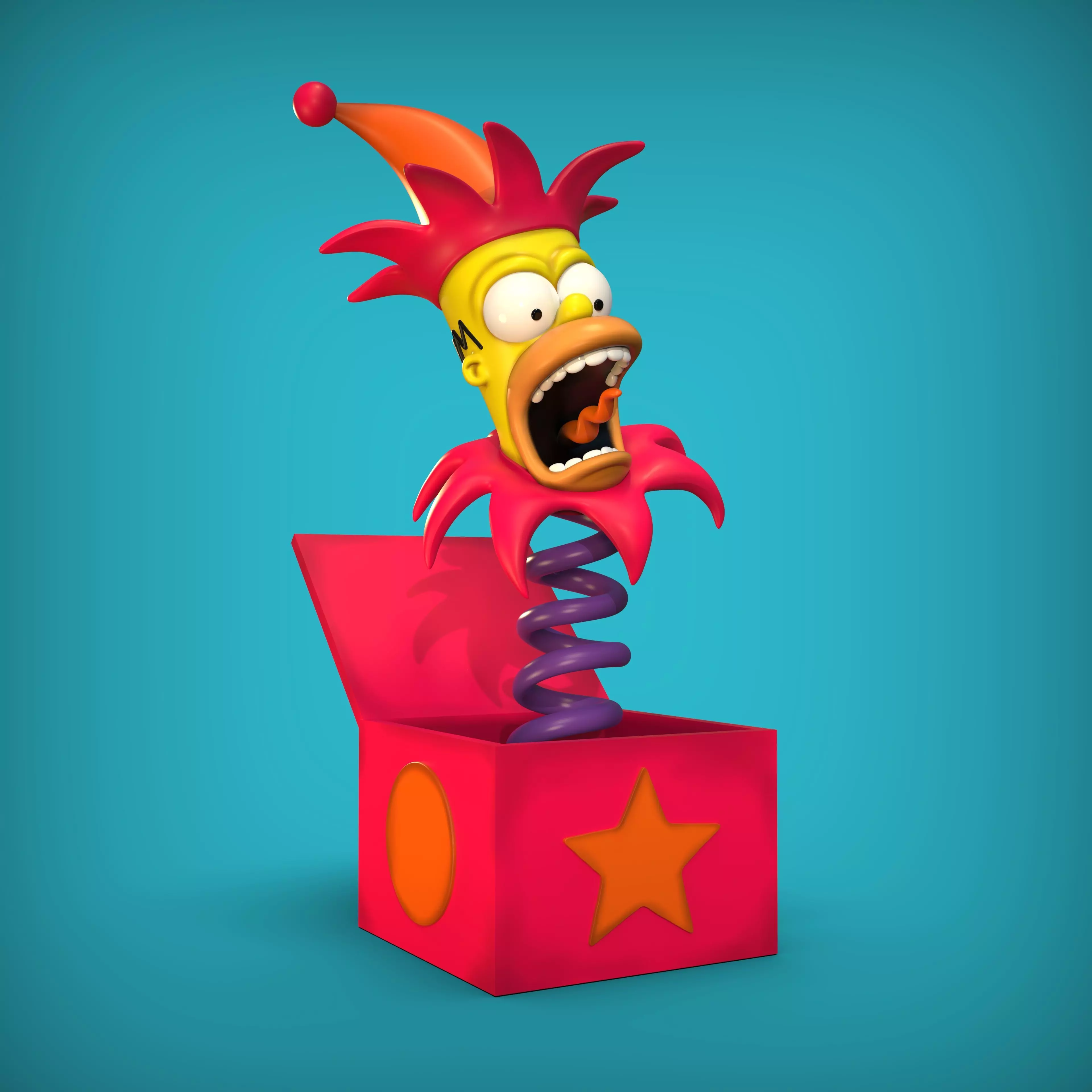 HOMERO SIMPSON- SURPRISE BOX 3D print model_0