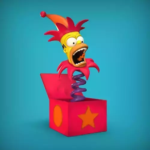 HOMERO SIMPSON- SURPRISE BOX 3D print model