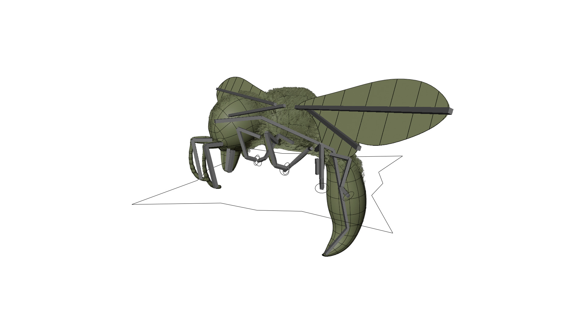 Realistic Insect 3D Model Rigged Textured PBR 4K Resolution Low-poly 3D model_5