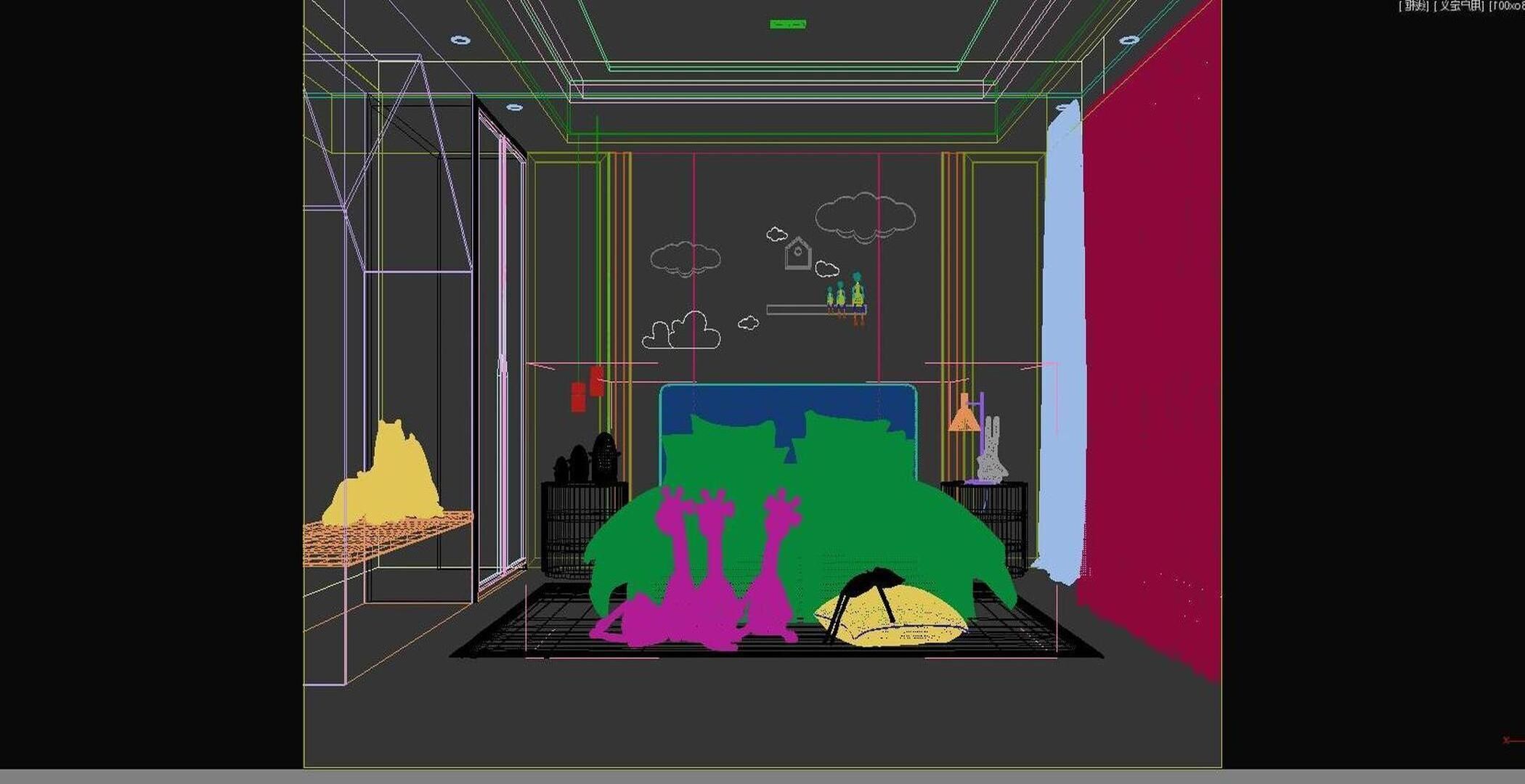 Room Modern Childrens 3D model_6