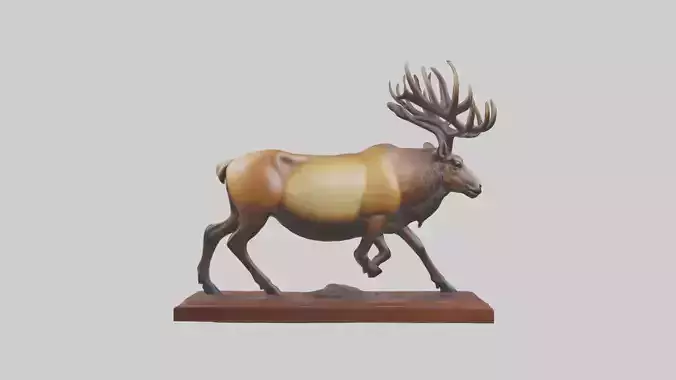 Elk sculpture model