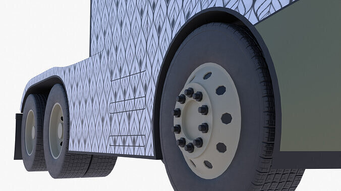 Future semitruck XIII PBR 3D model 7