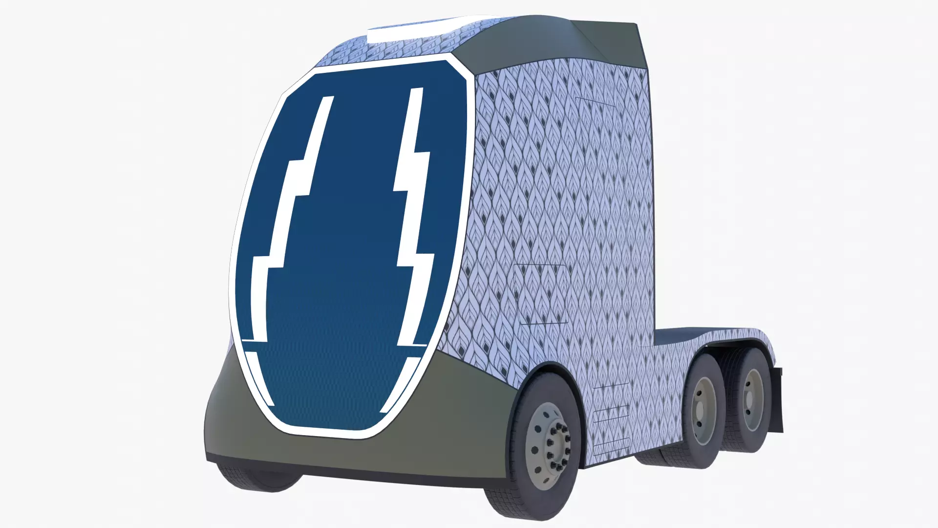 Future semitruck XIII PBR 3D model