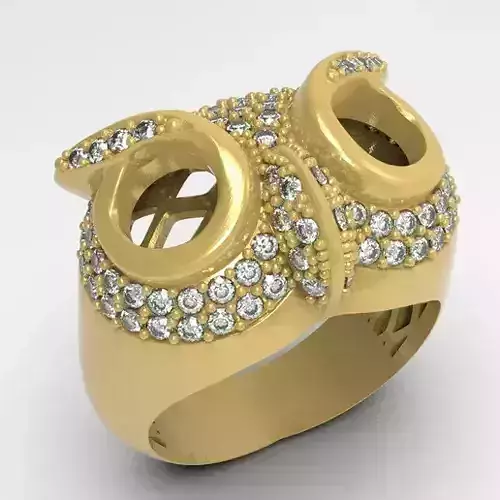 3d owl ring 