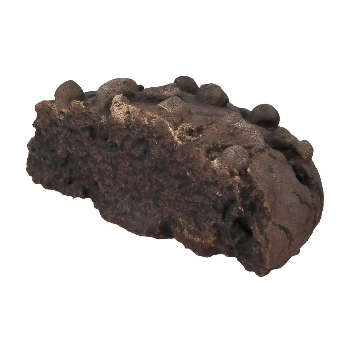 Half Of Brown Cookie 3D model