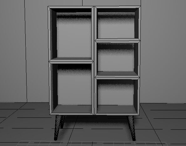furniture cupboard Low-poly 3D model_1