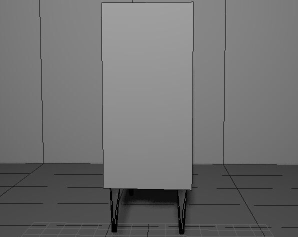furniture cupboard Low-poly 3D model_10