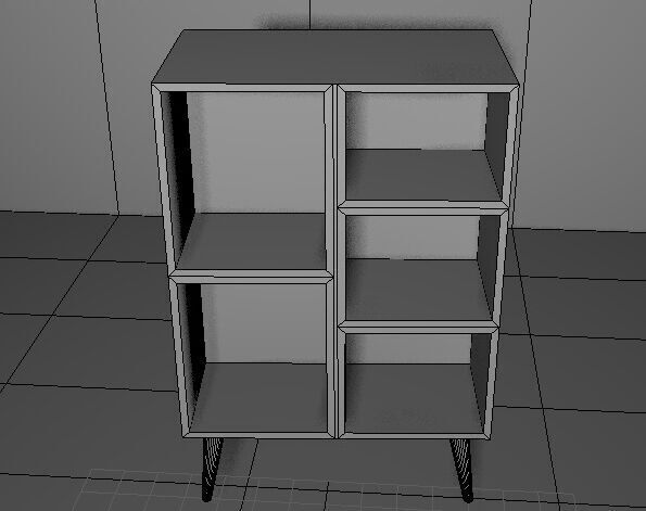 furniture cupboard Low-poly 3D model_7