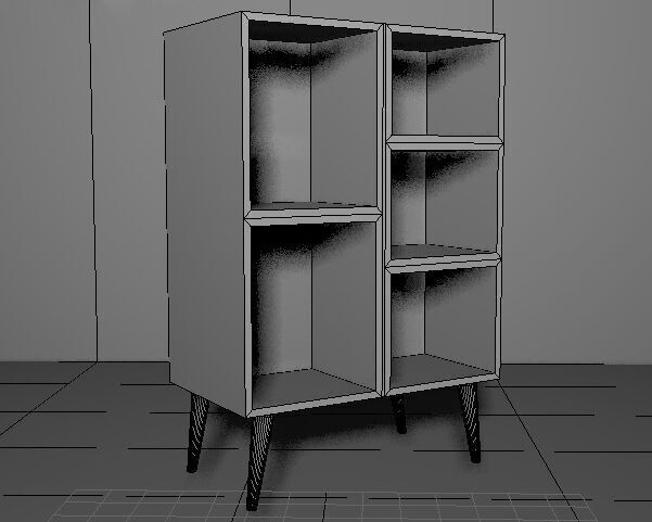 furniture cupboard Low-poly 3D model_5