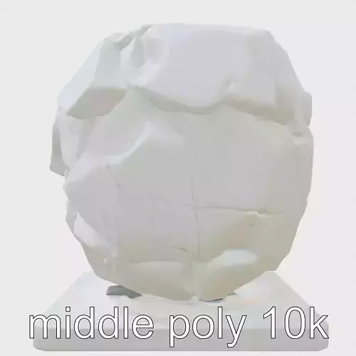 Geometric Rock Sculpture Abstract Art Piece