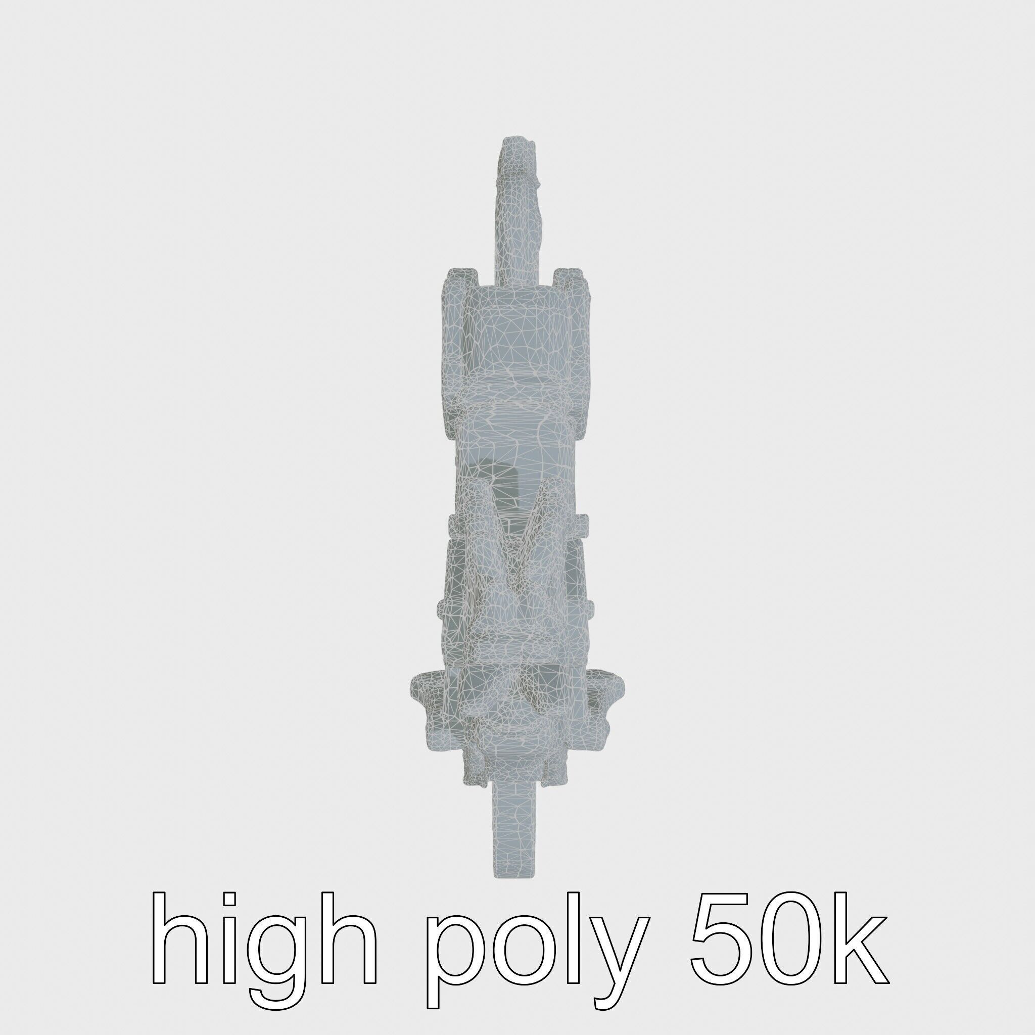 Mechanical Horse with Dynamic Shock Absorbers Low-poly 3D model_15