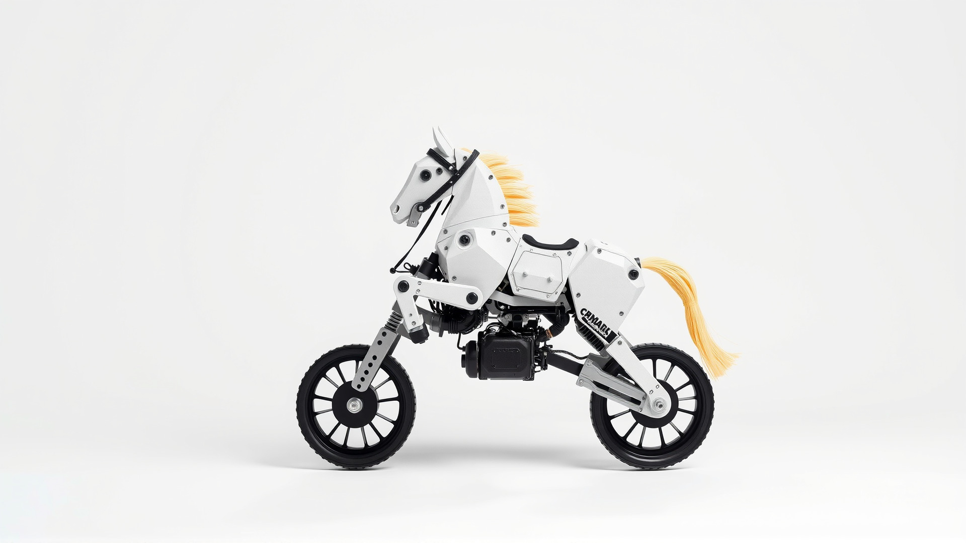 Mechanical Horse with Dynamic Shock Absorbers Low-poly 3D model_6