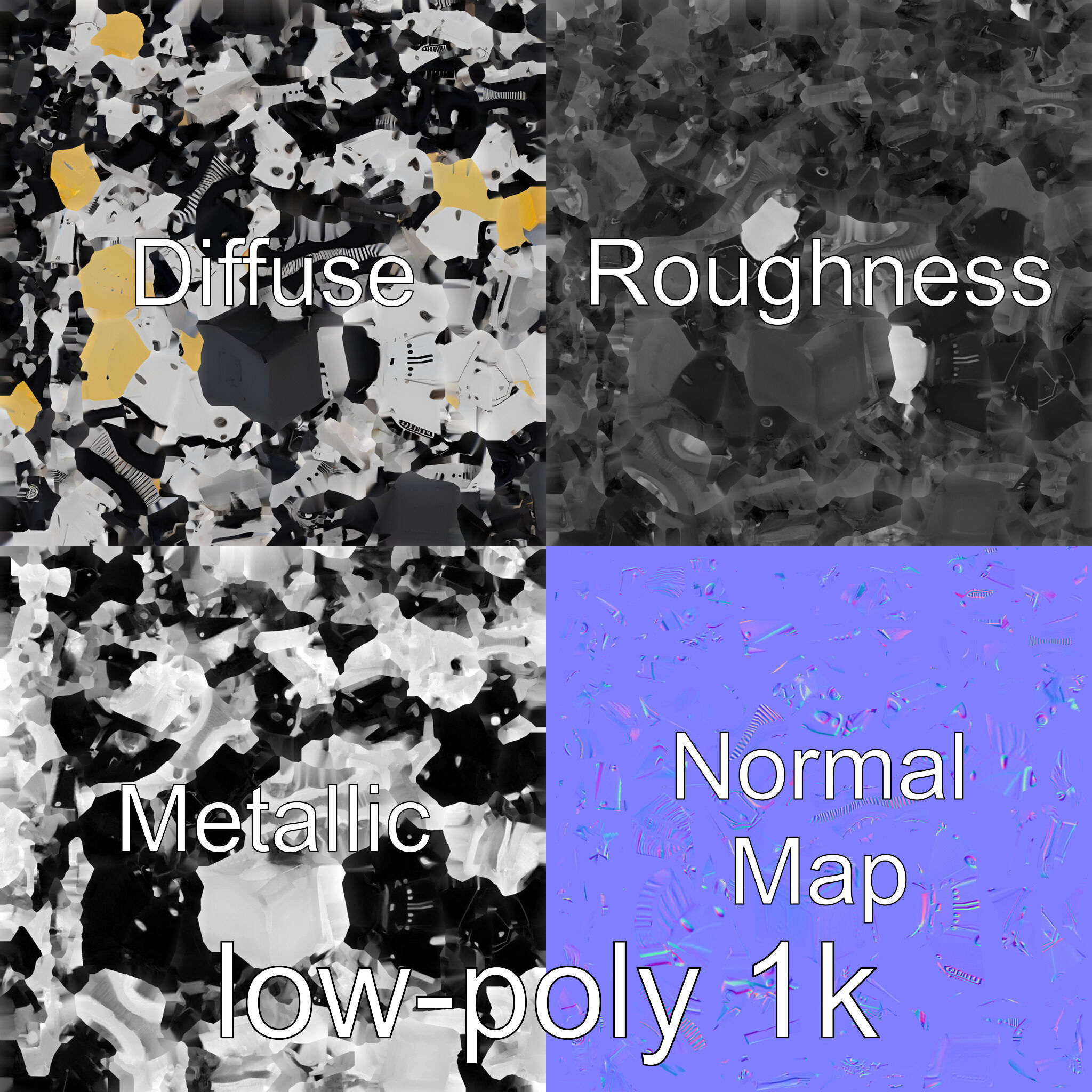 Mechanical Horse with Dynamic Shock Absorbers Low-poly 3D model_4