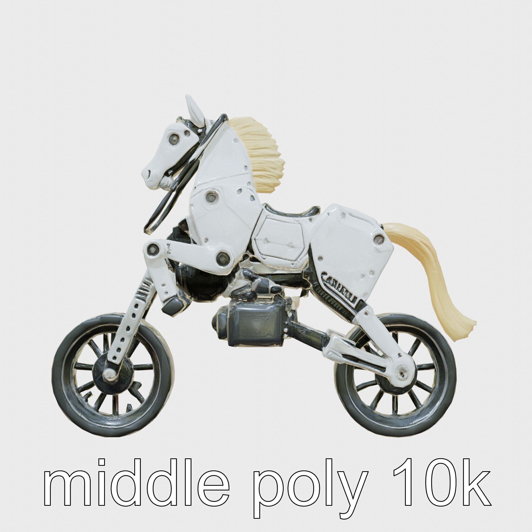 Mechanical Horse with Dynamic Shock Absorbers Low-poly 3D model_28