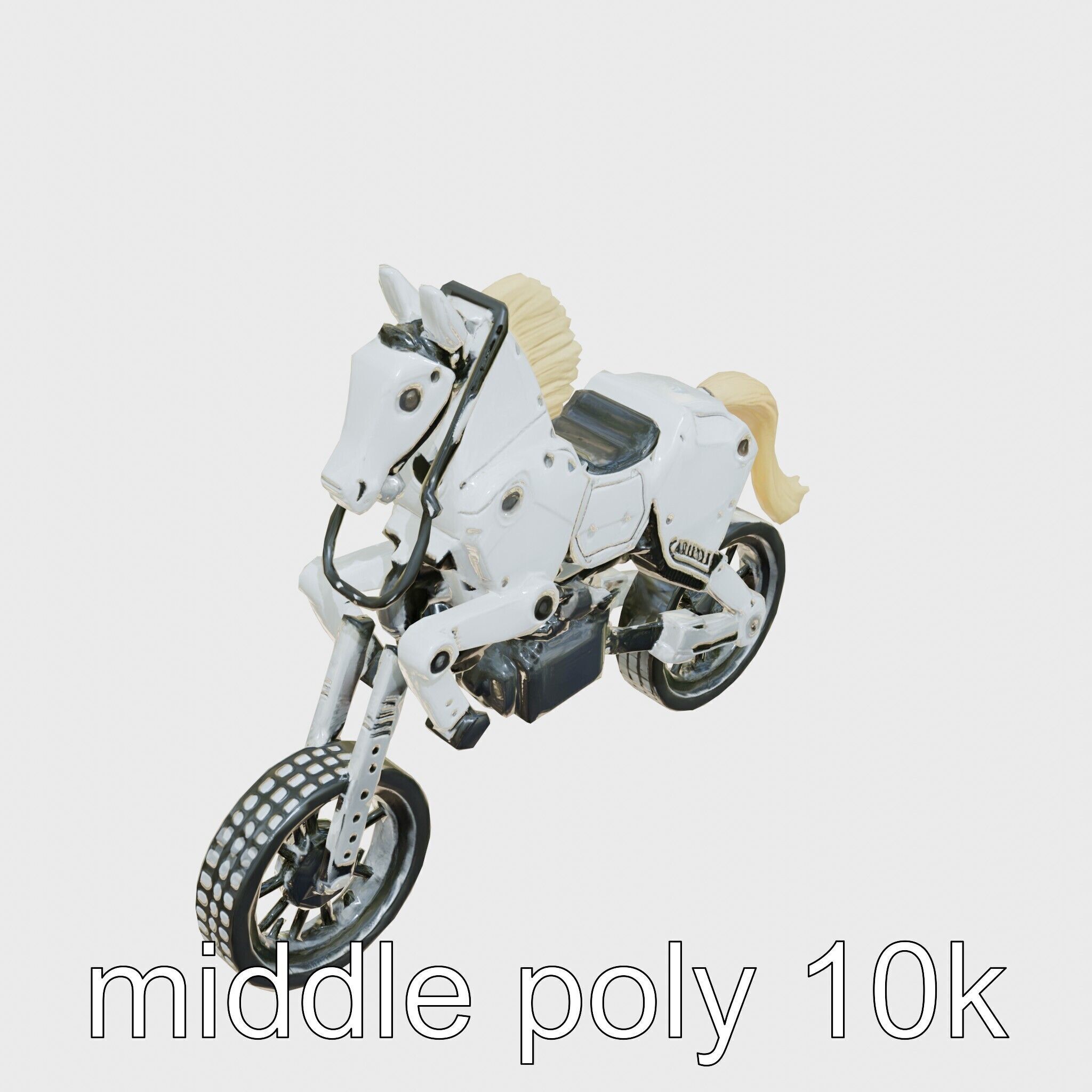 Mechanical Horse with Dynamic Shock Absorbers Low-poly 3D model_19