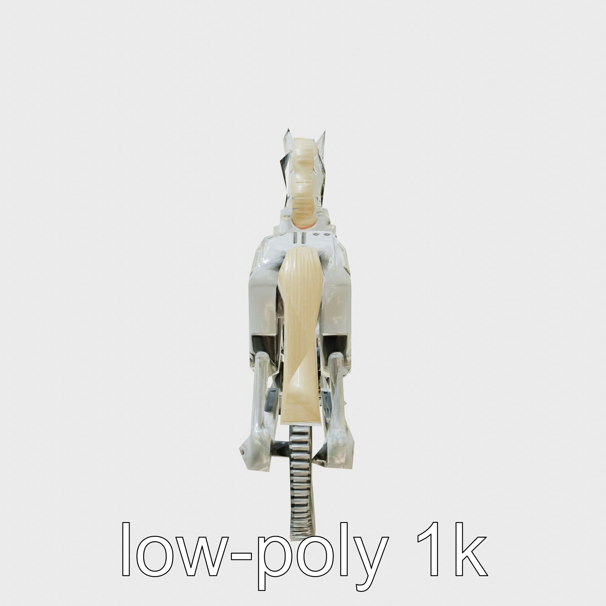 Mechanical Horse with Dynamic Shock Absorbers Low-poly 3D model_7