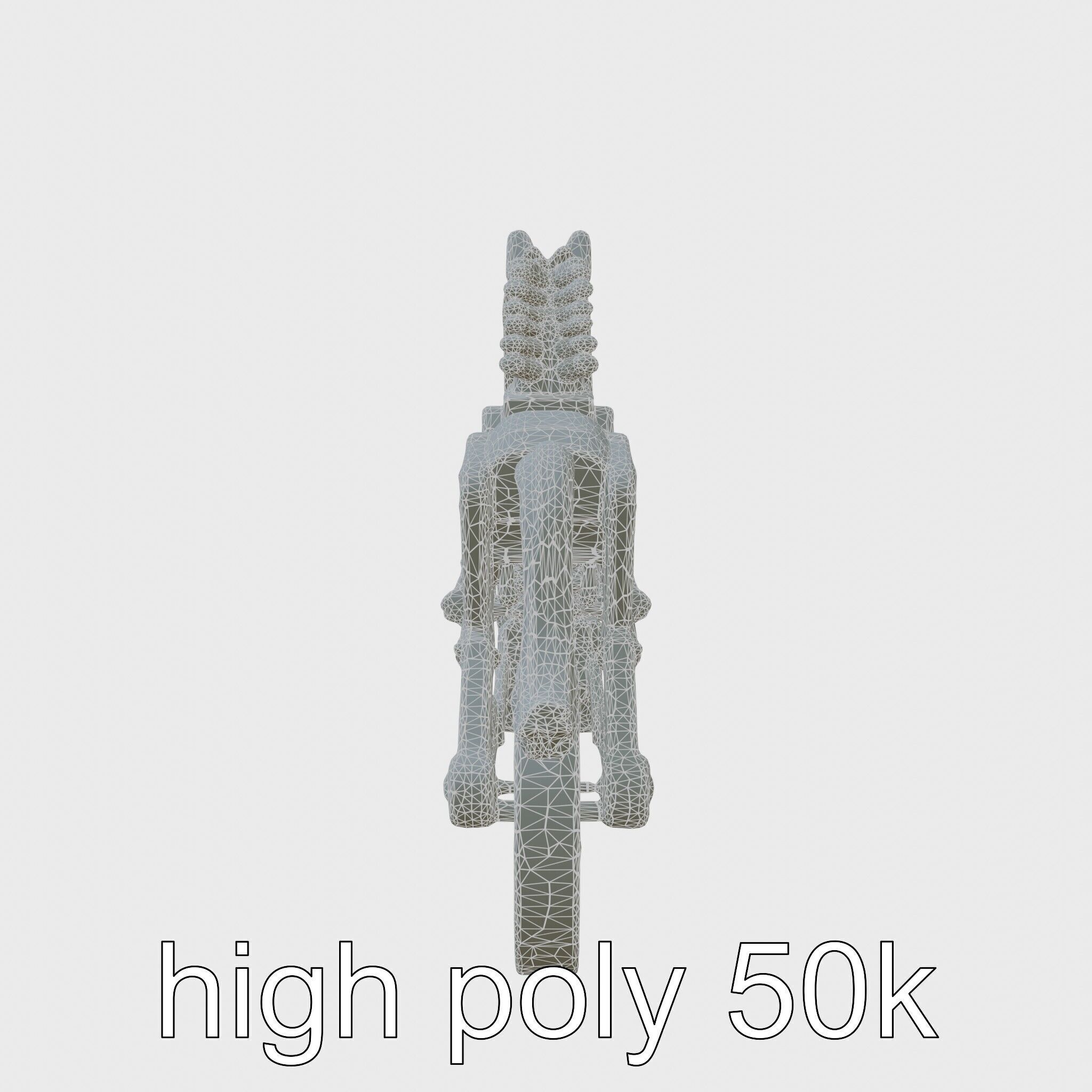 Mechanical Horse with Dynamic Shock Absorbers Low-poly 3D model_5