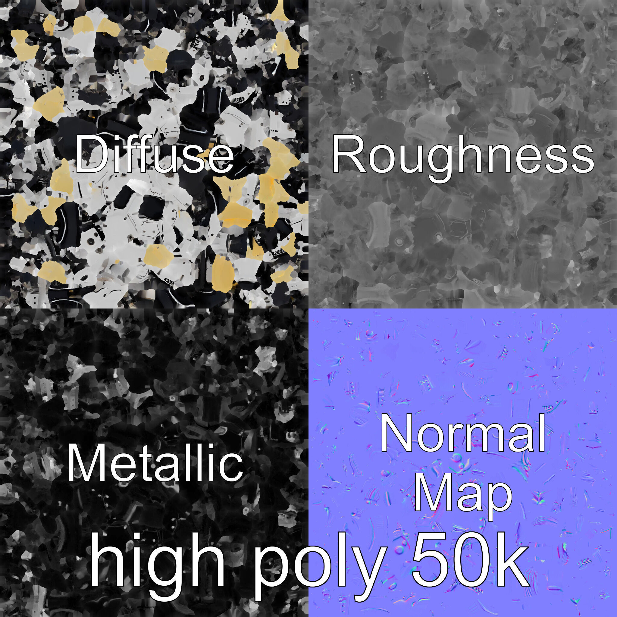 Mechanical Horse with Dynamic Shock Absorbers Low-poly 3D model_33