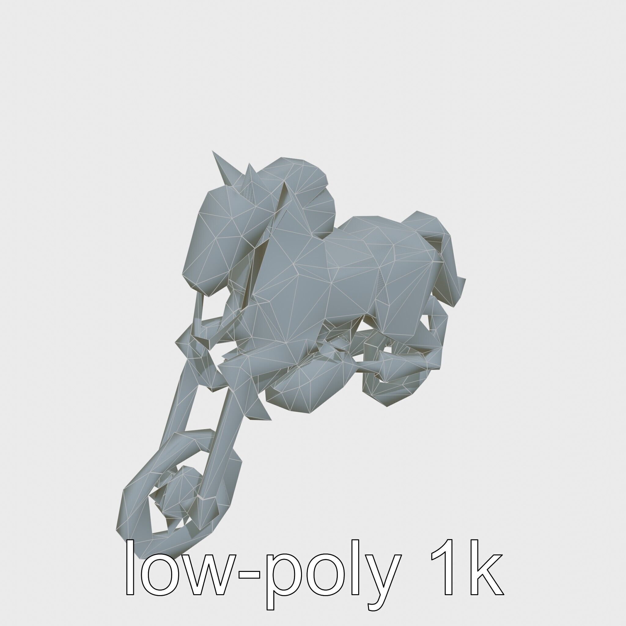 Mechanical Horse with Dynamic Shock Absorbers Low-poly 3D model_20