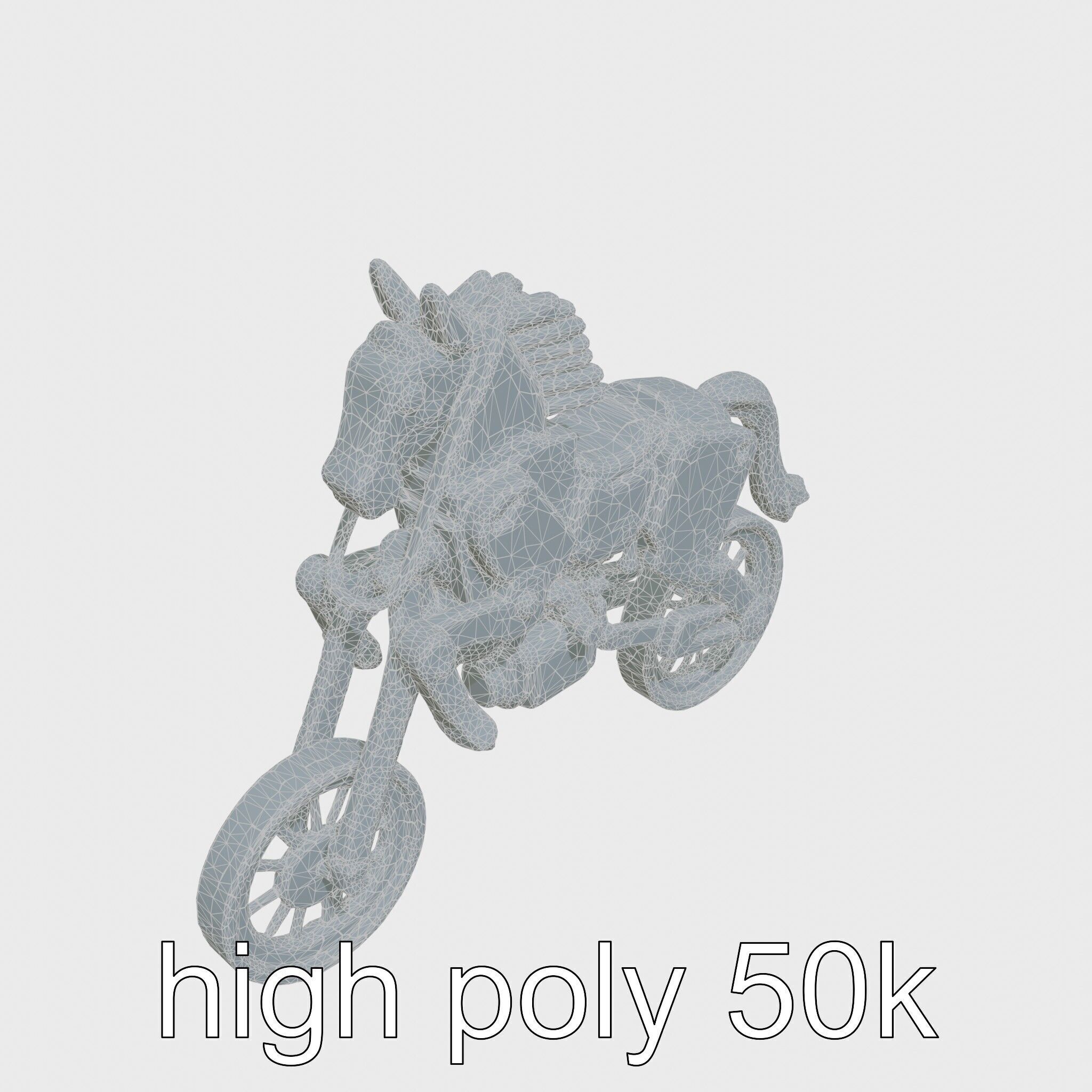 Mechanical Horse with Dynamic Shock Absorbers Low-poly 3D model_11