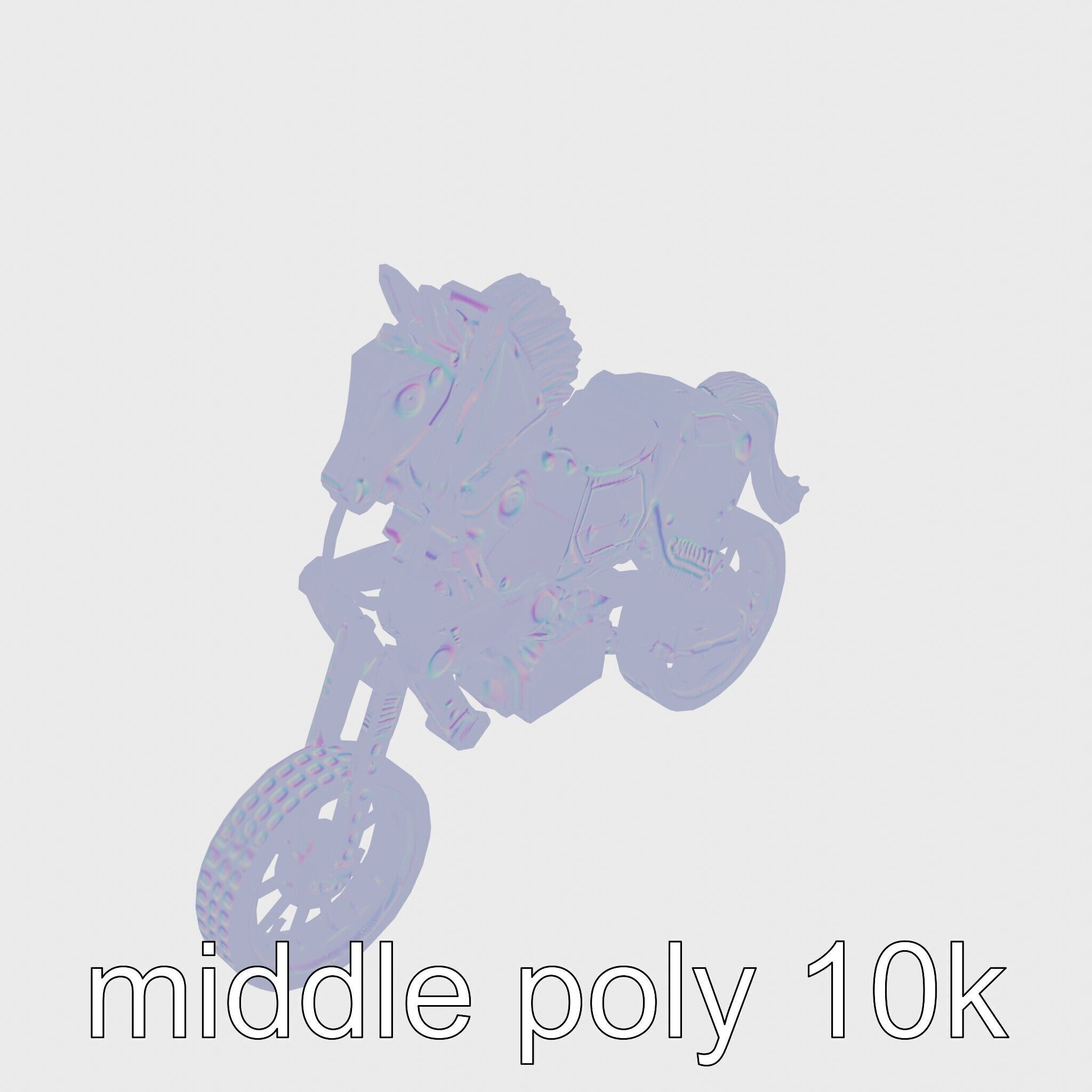 Mechanical Horse with Dynamic Shock Absorbers Low-poly 3D model_14