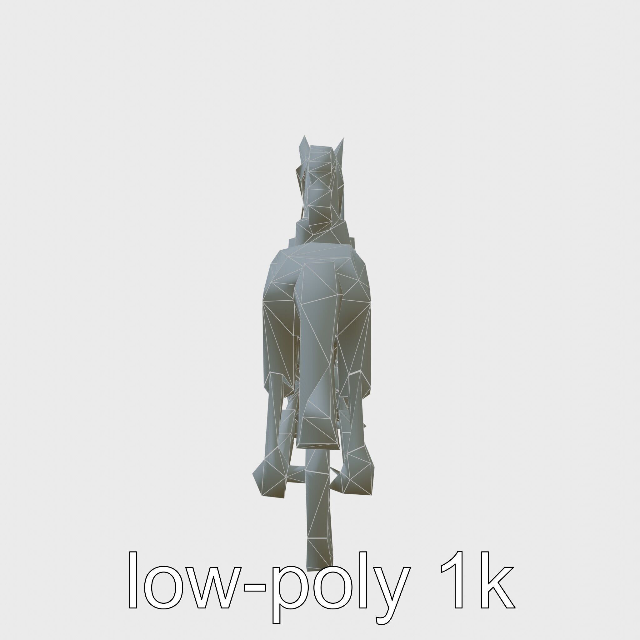 Mechanical Horse with Dynamic Shock Absorbers Low-poly 3D model_10