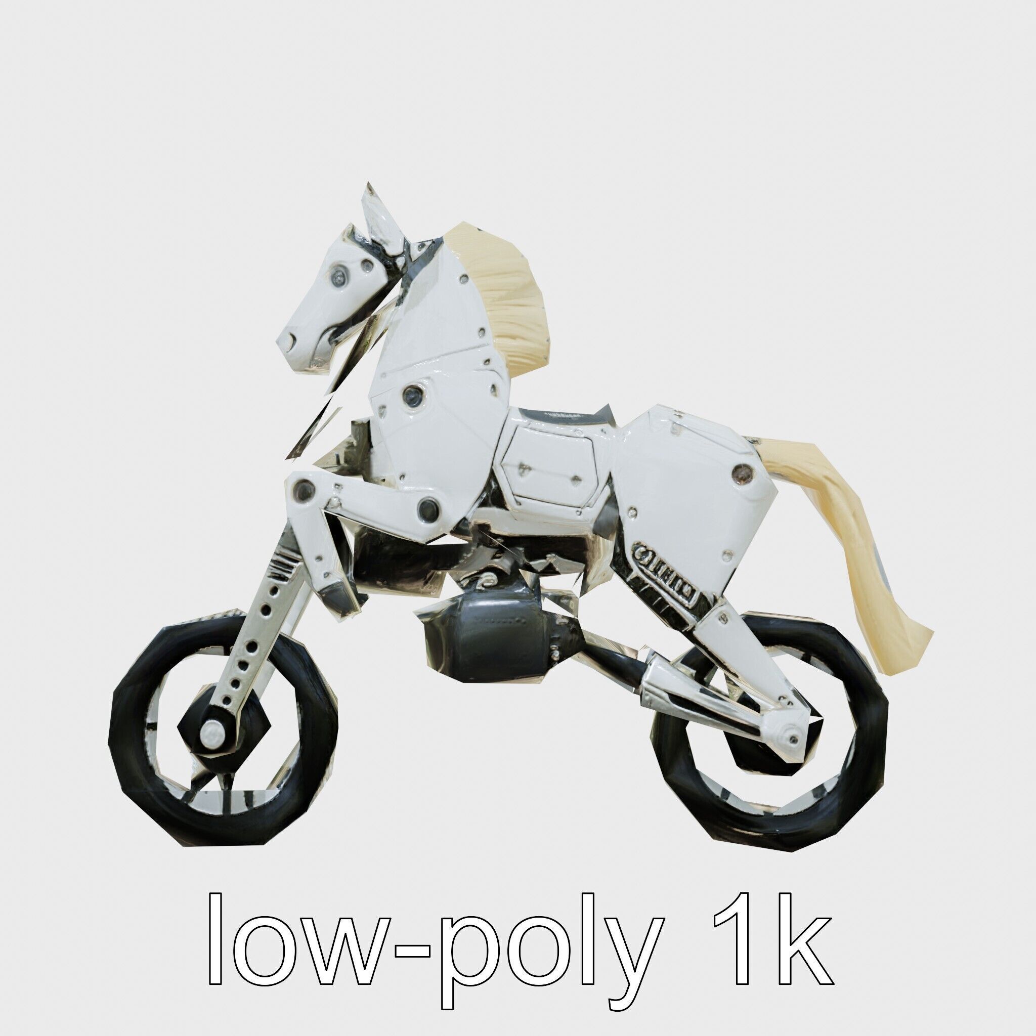Mechanical Horse with Dynamic Shock Absorbers Low-poly 3D model_32