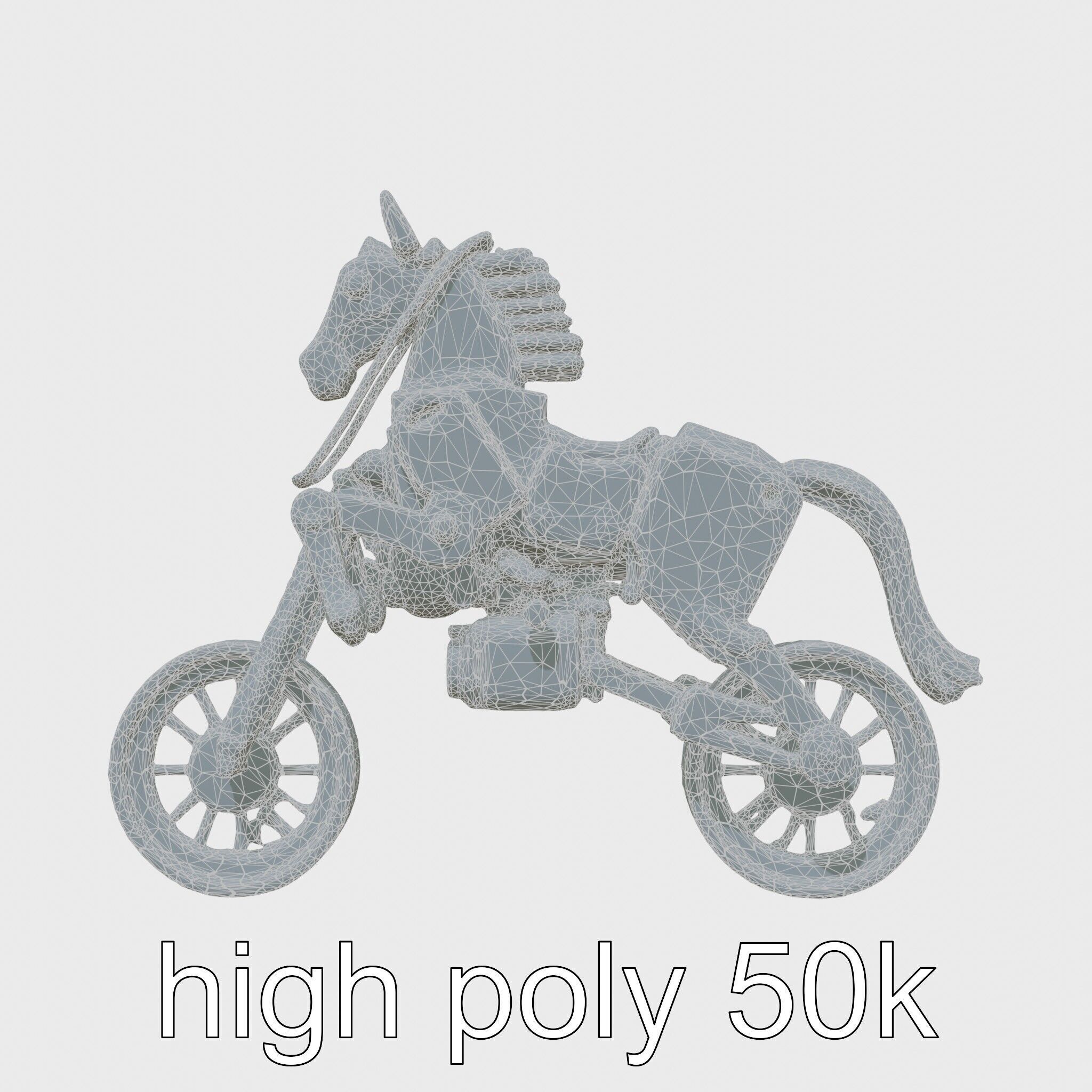 Mechanical Horse with Dynamic Shock Absorbers Low-poly 3D model_25