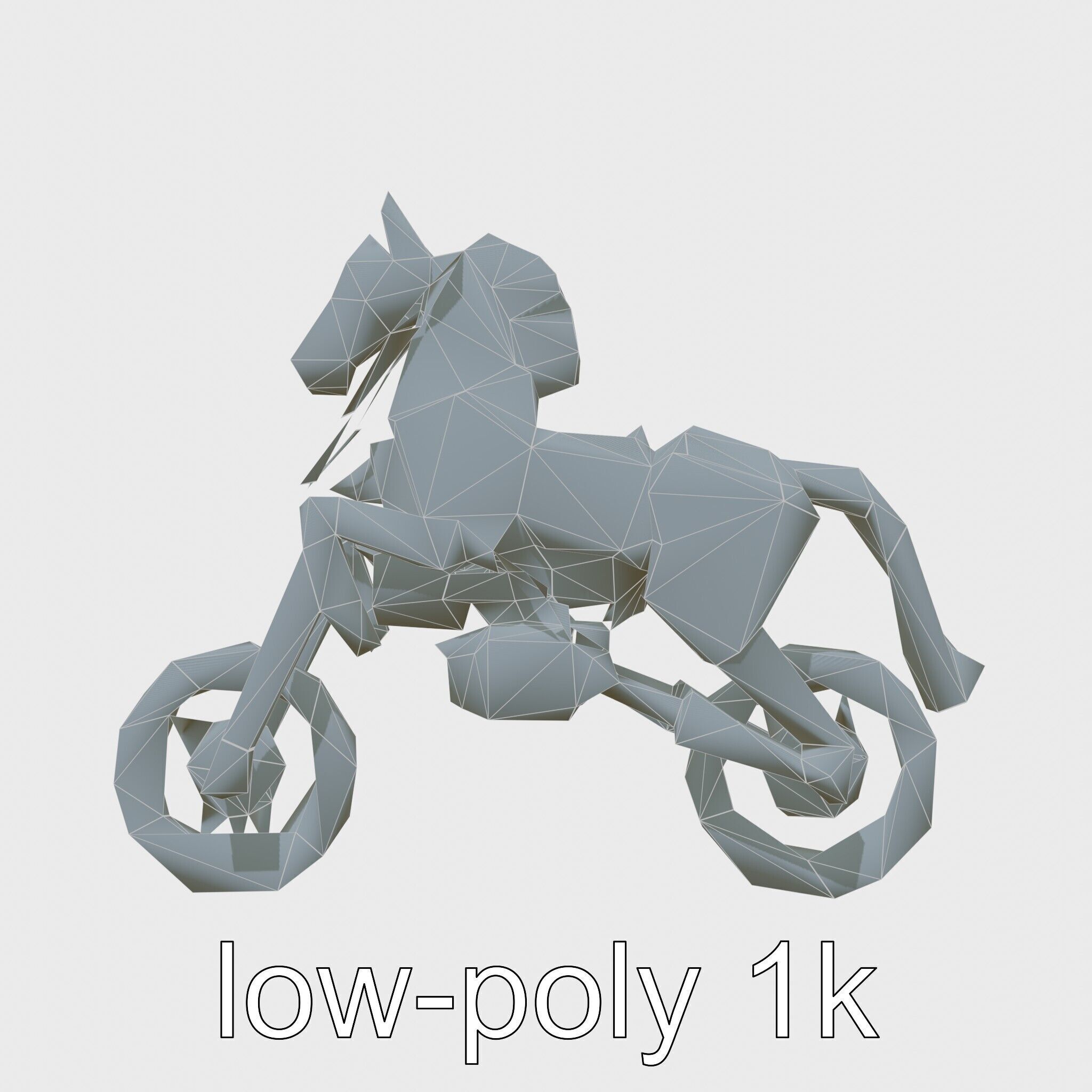 Mechanical Horse with Dynamic Shock Absorbers Low-poly 3D model_29
