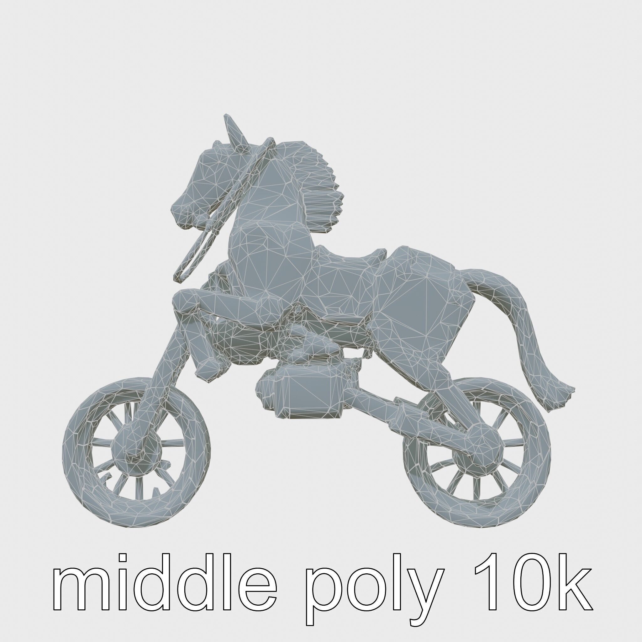 Mechanical Horse with Dynamic Shock Absorbers Low-poly 3D model_26