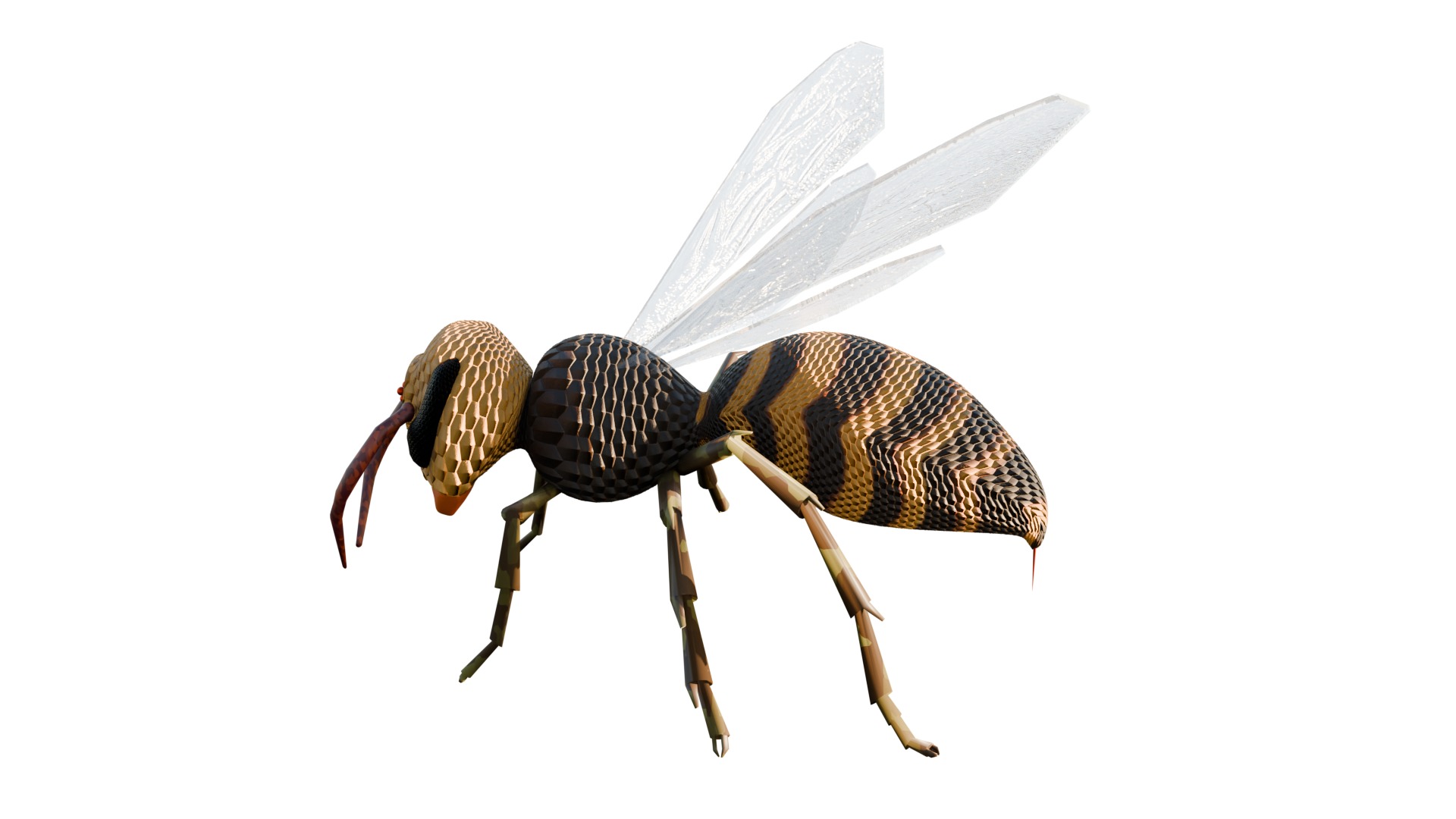 Realistic Insect 3D Model Rigged Textured PBR 4K Resolution 3D Model Collection_21