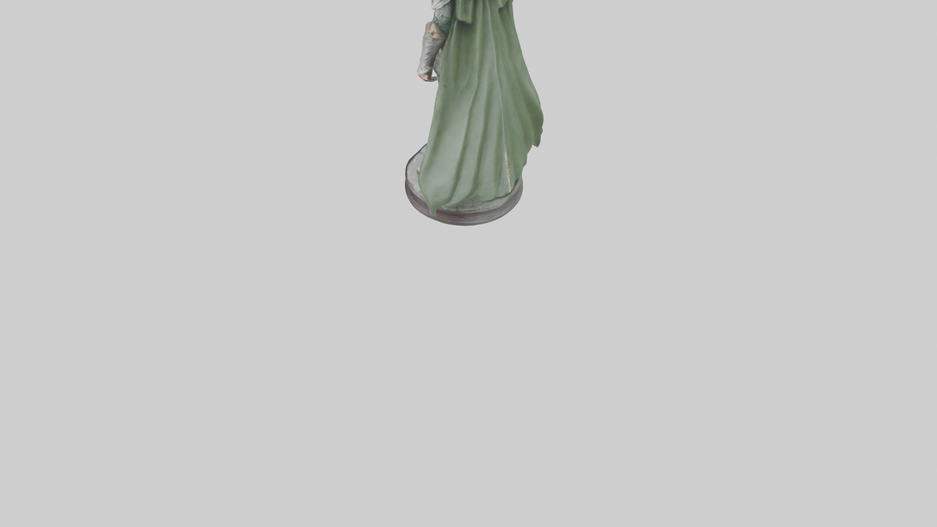 Elven Warrior statue model 3D model_3