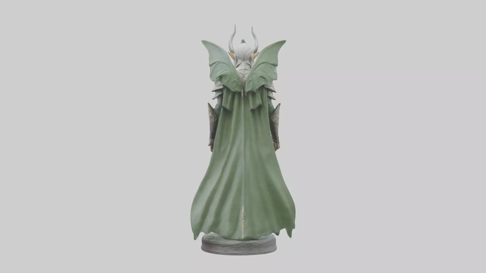 Elven Warrior statue model 3D model_0