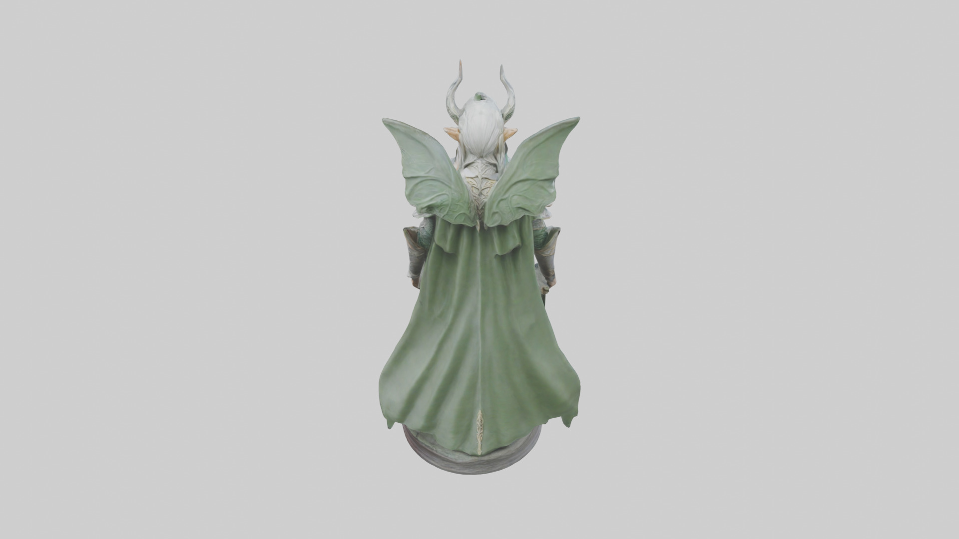 Elven Warrior statue model 3D model_15