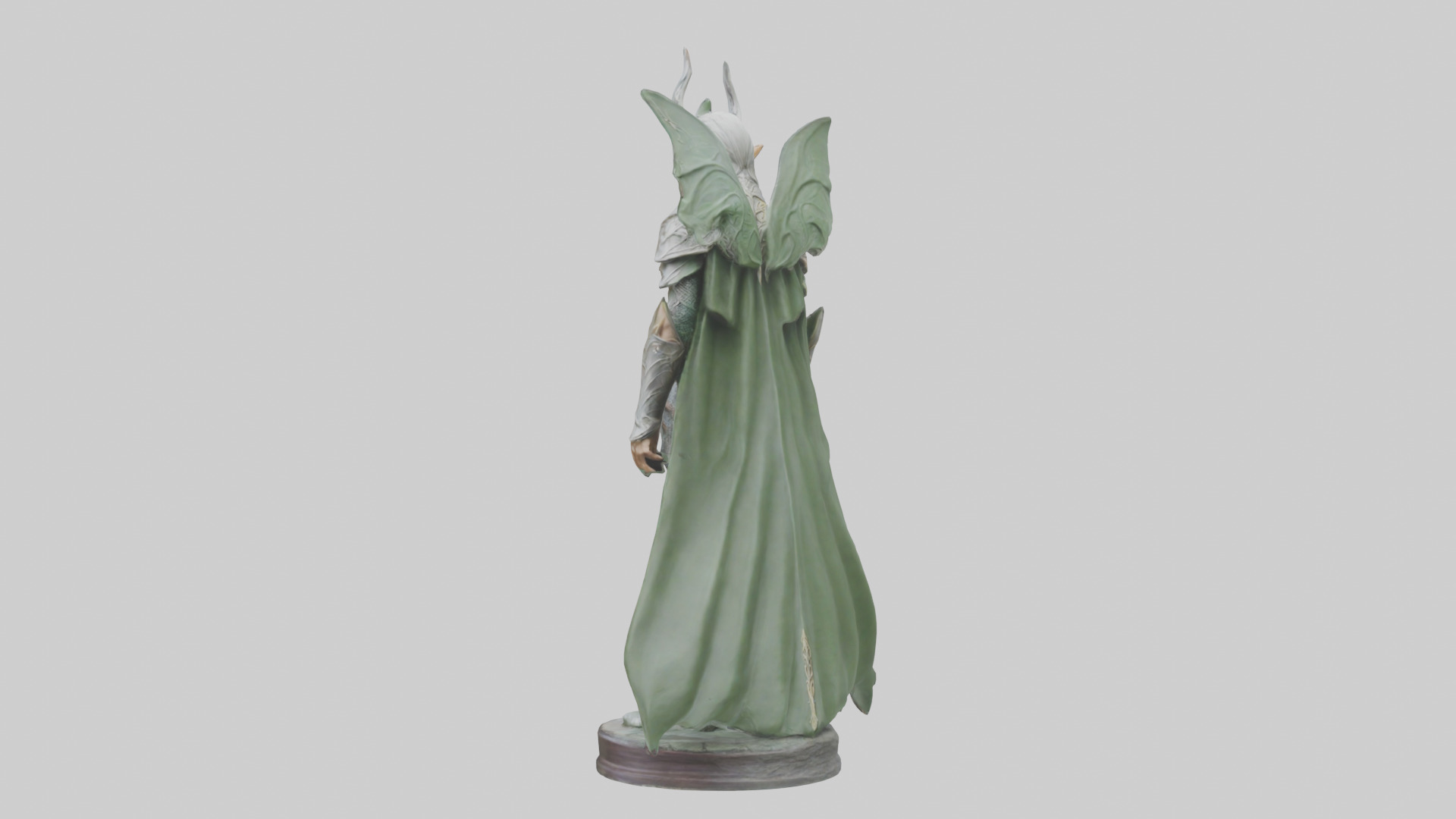 Elven Warrior statue model 3D model_1
