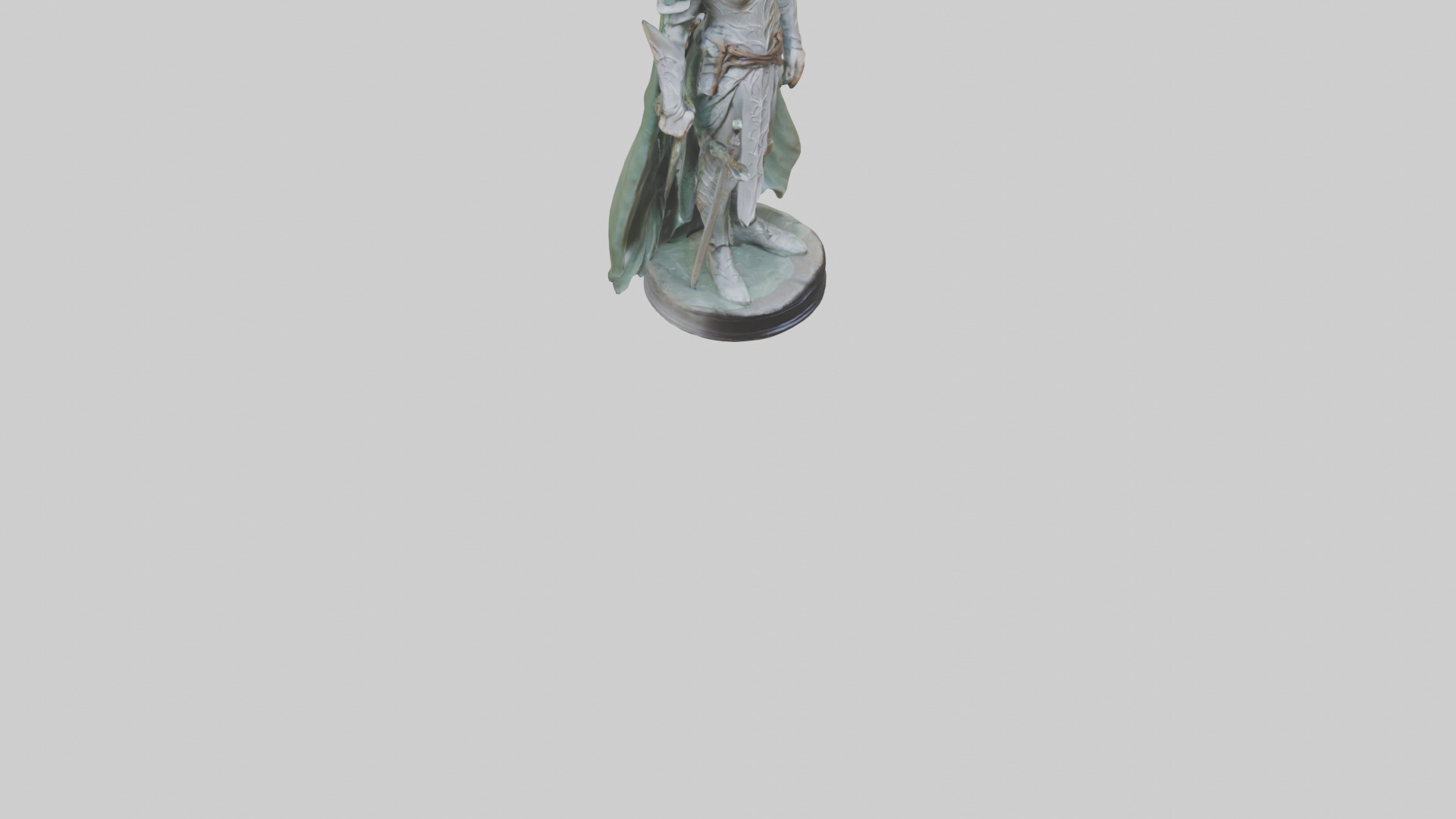 Elven Warrior statue model 3D model_6