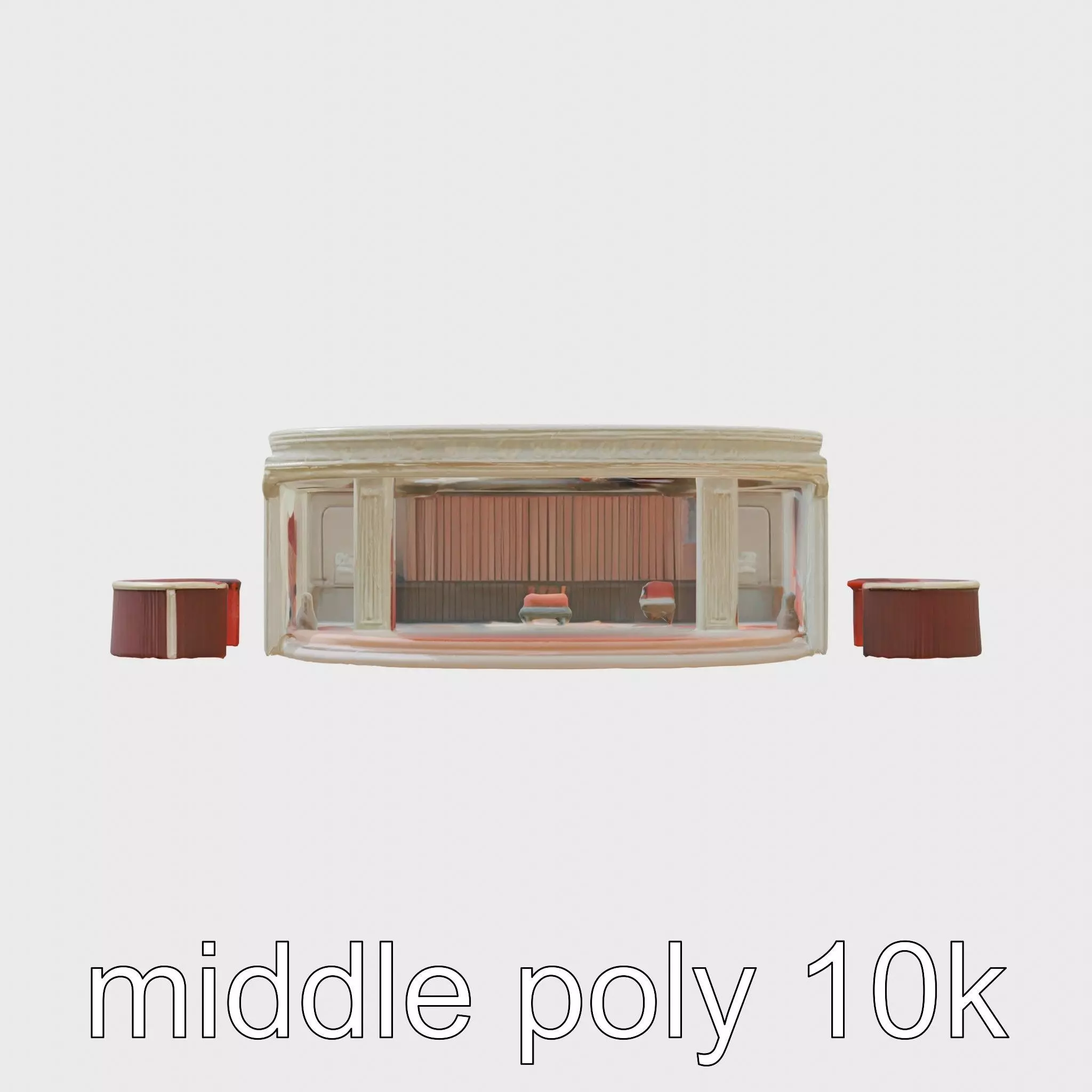 Floating Theater with Dynamic Stage and Decor System Low-poly 3D model_0