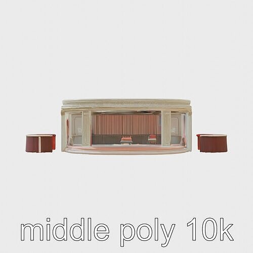 Floating Theater with Dynamic Stage and Decor System Low-poly 3D model