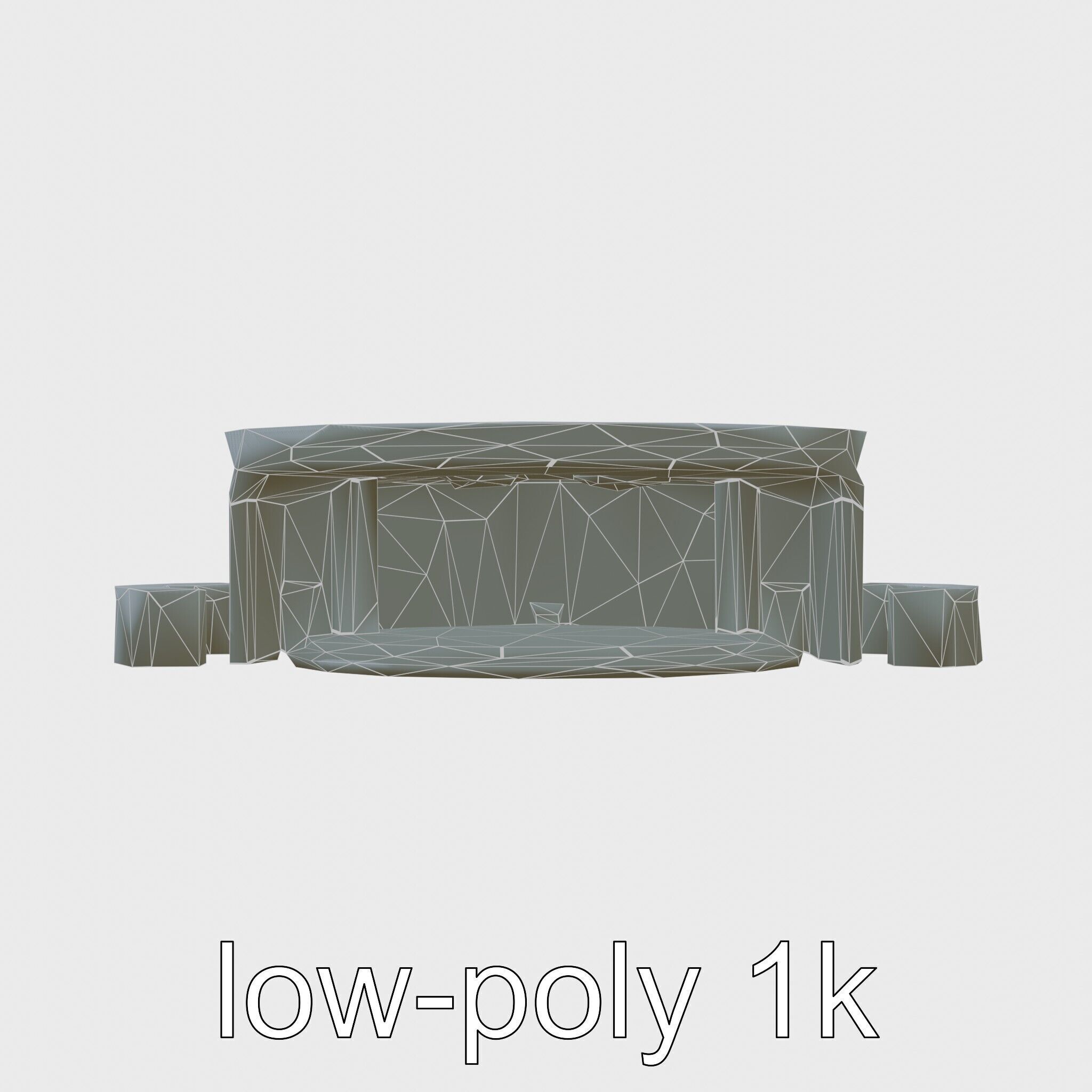 Floating Theater with Dynamic Stage and Decor System Low-poly 3D model_10