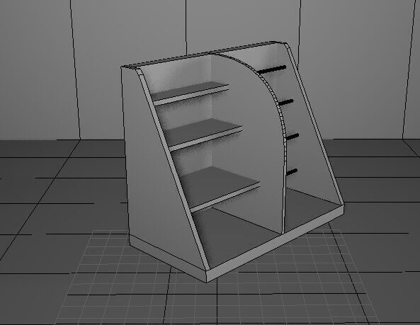 furniture cupboard Low-poly 3D model_3