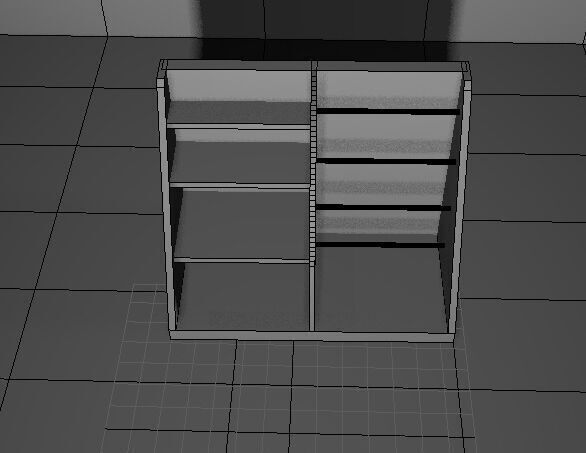 furniture cupboard Low-poly 3D model_5