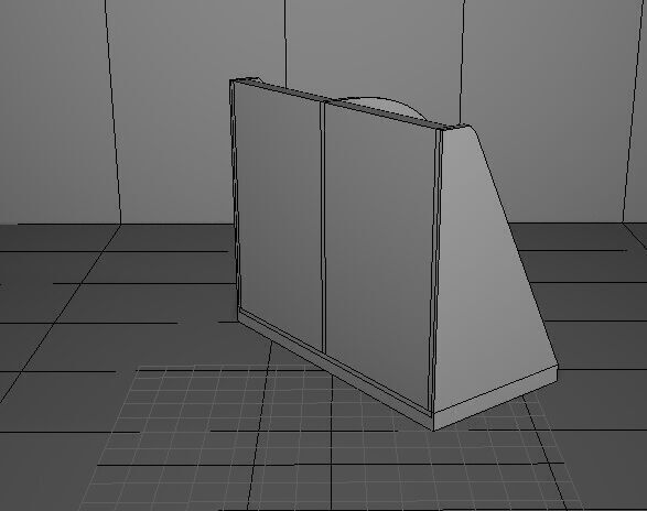 furniture cupboard Low-poly 3D model_11