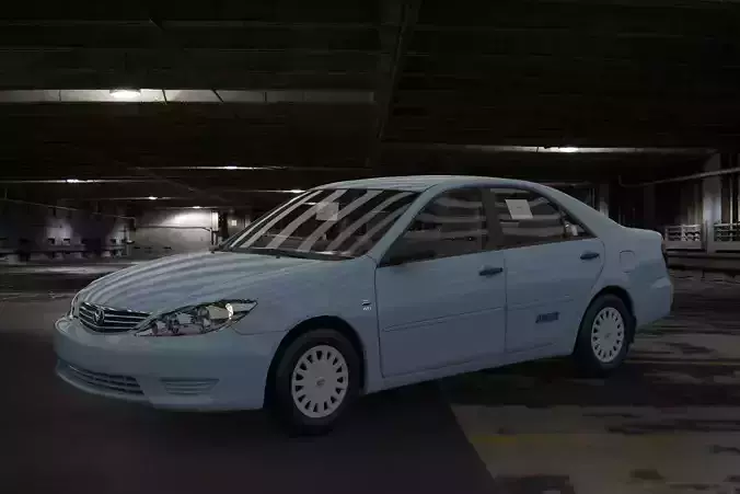 Toyota Camry 2003-2006 Junior with engine VVT-I Low-poly 3D model