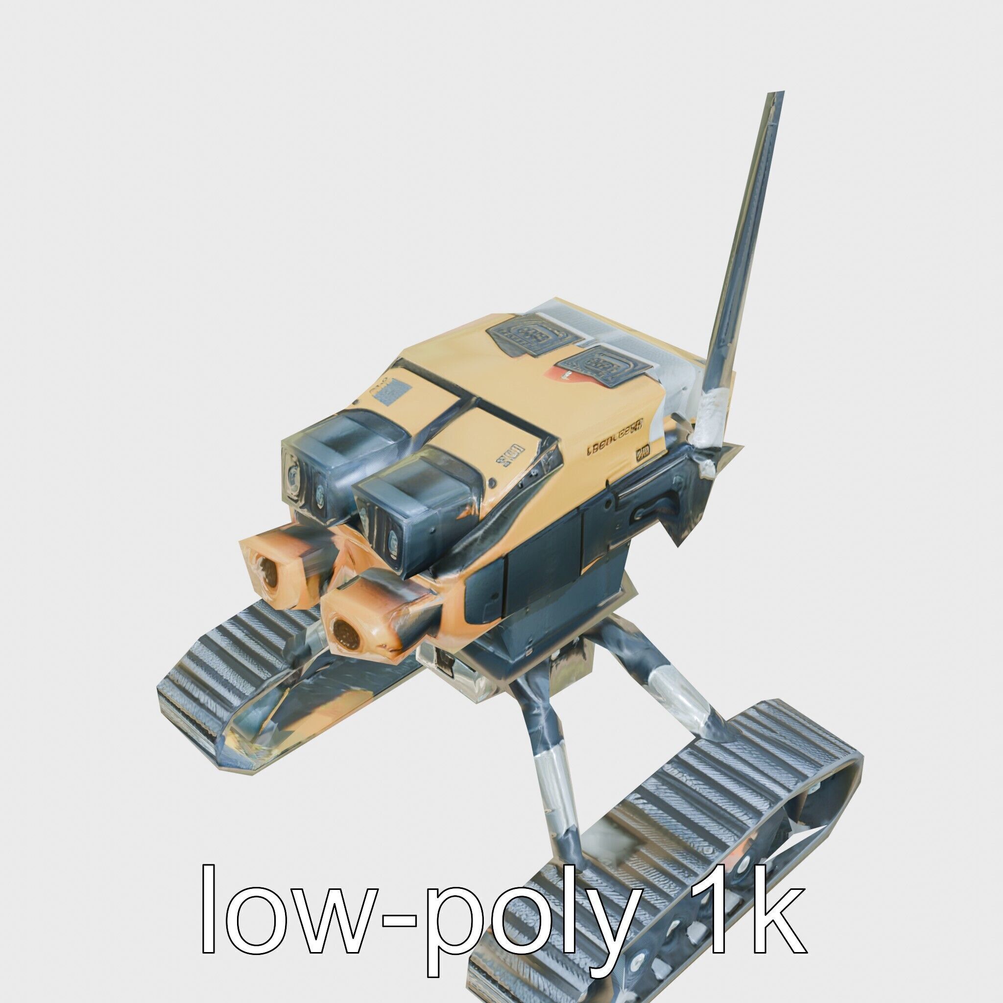 Remote-Controlled Mechanical Rescue Robot for Extreme Conditions Low-poly 3D model_17