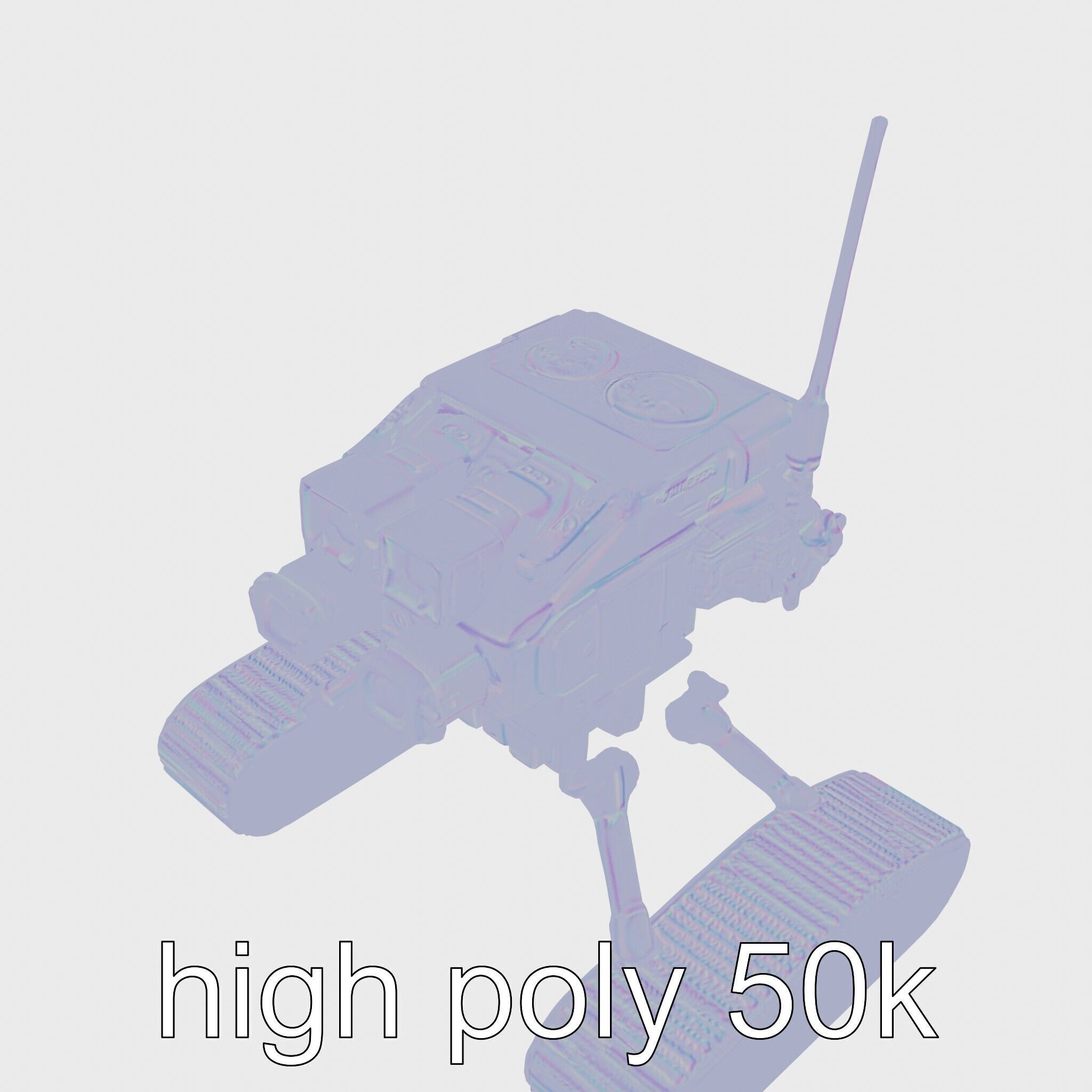 Remote-Controlled Mechanical Rescue Robot for Extreme Conditions Low-poly 3D model_14