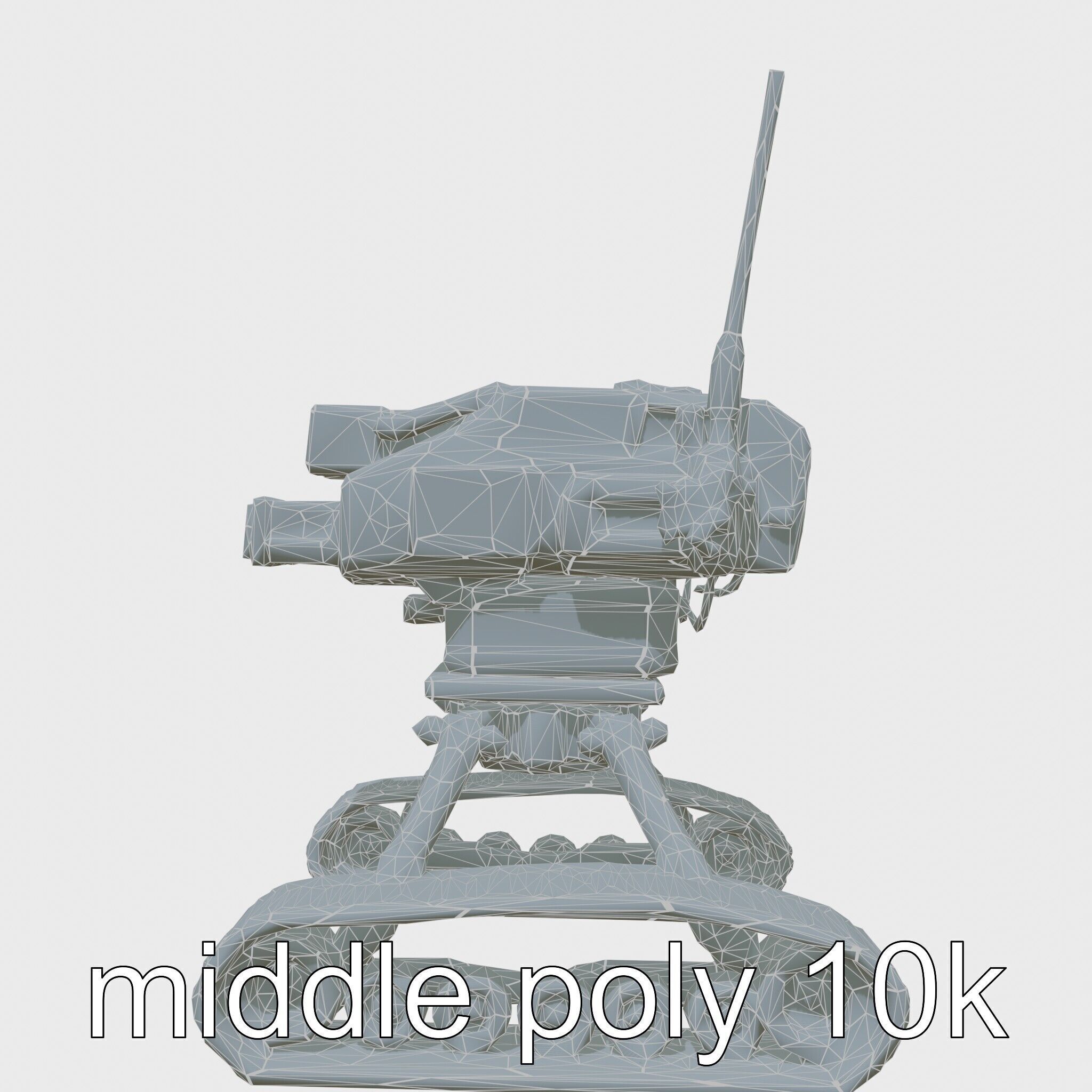 Remote-Controlled Mechanical Rescue Robot for Extreme Conditions Low-poly 3D model_9