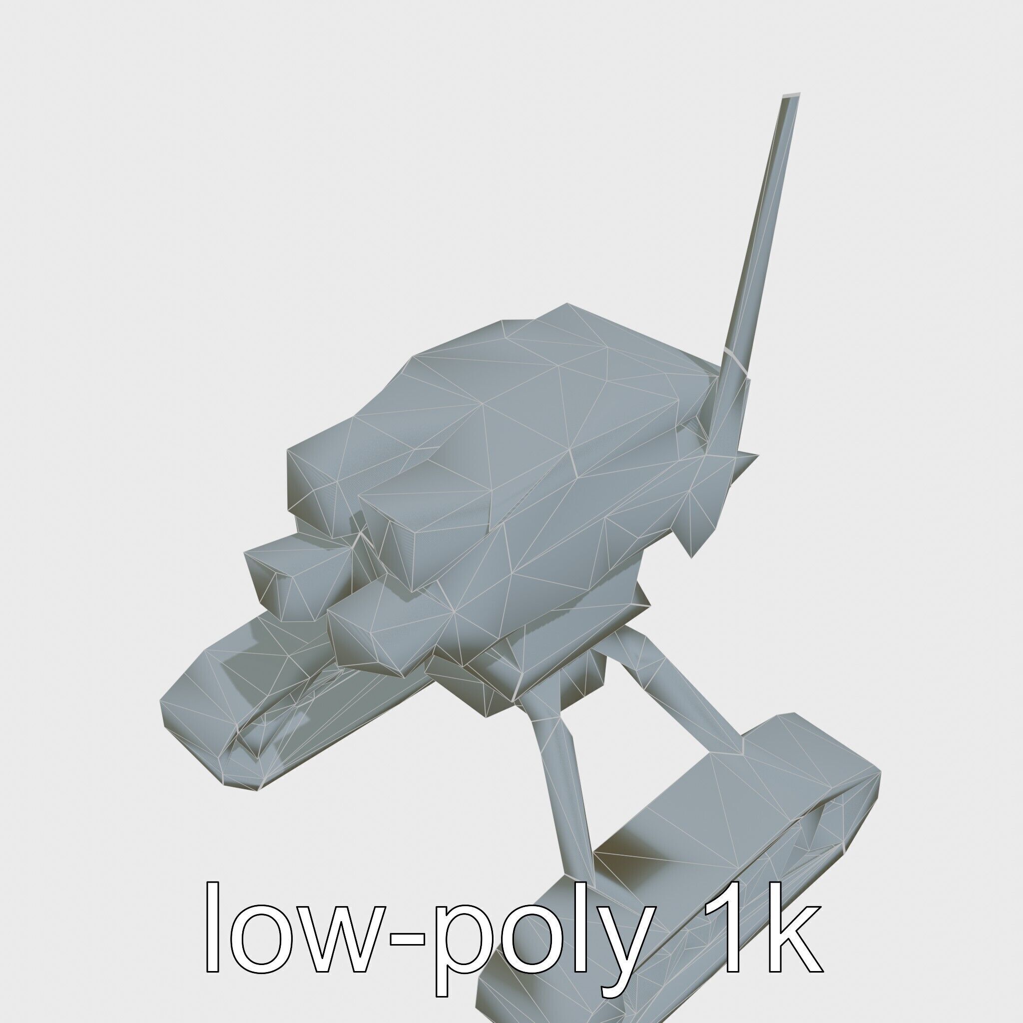 Remote-Controlled Mechanical Rescue Robot for Extreme Conditions Low-poly 3D model_28