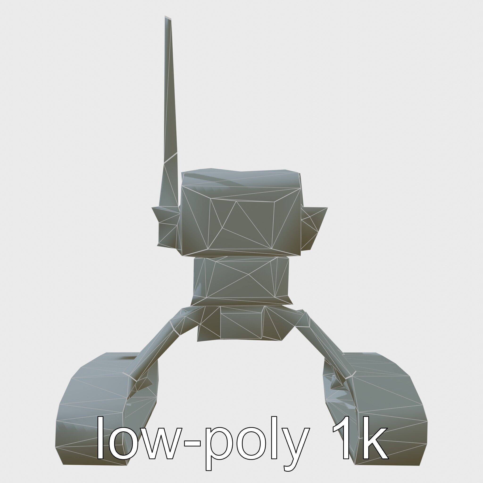 Remote-Controlled Mechanical Rescue Robot for Extreme Conditions Low-poly 3D model_10