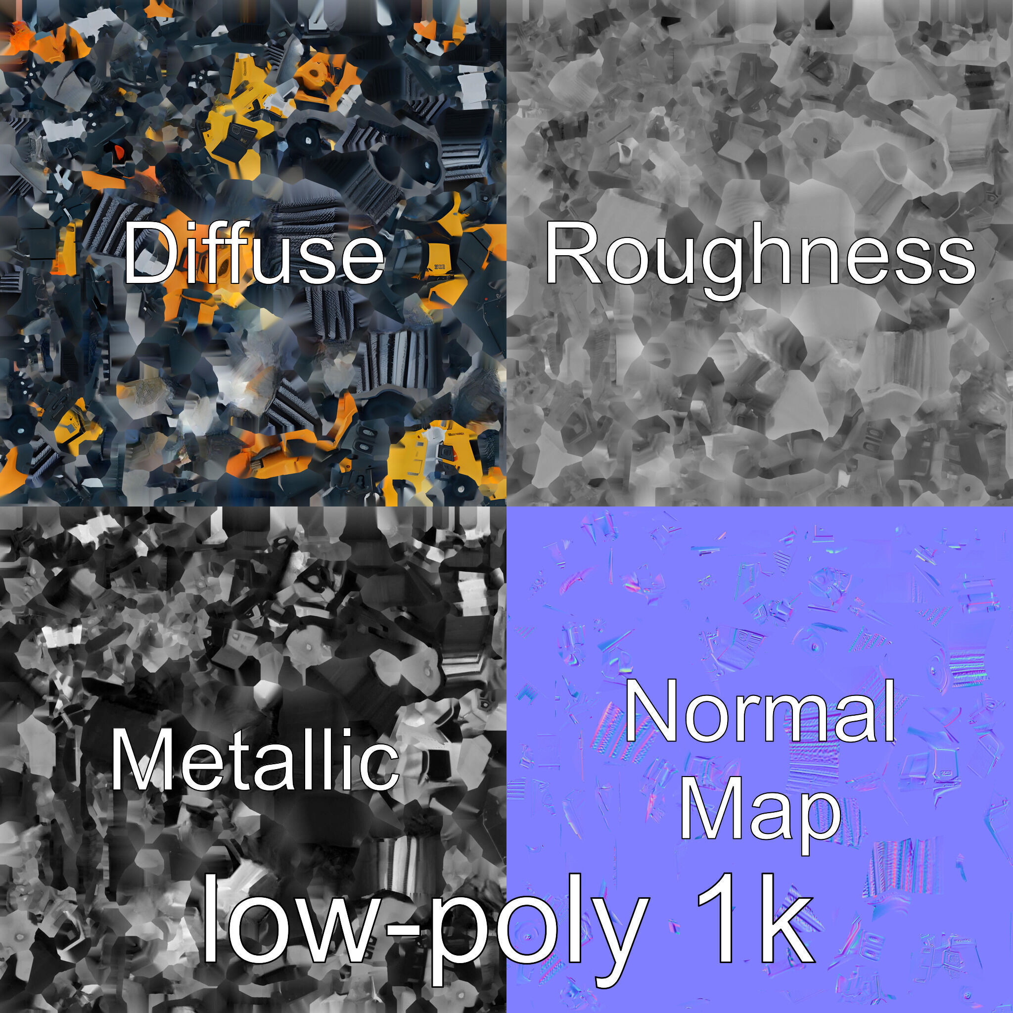 Remote-Controlled Mechanical Rescue Robot for Extreme Conditions Low-poly 3D model_4