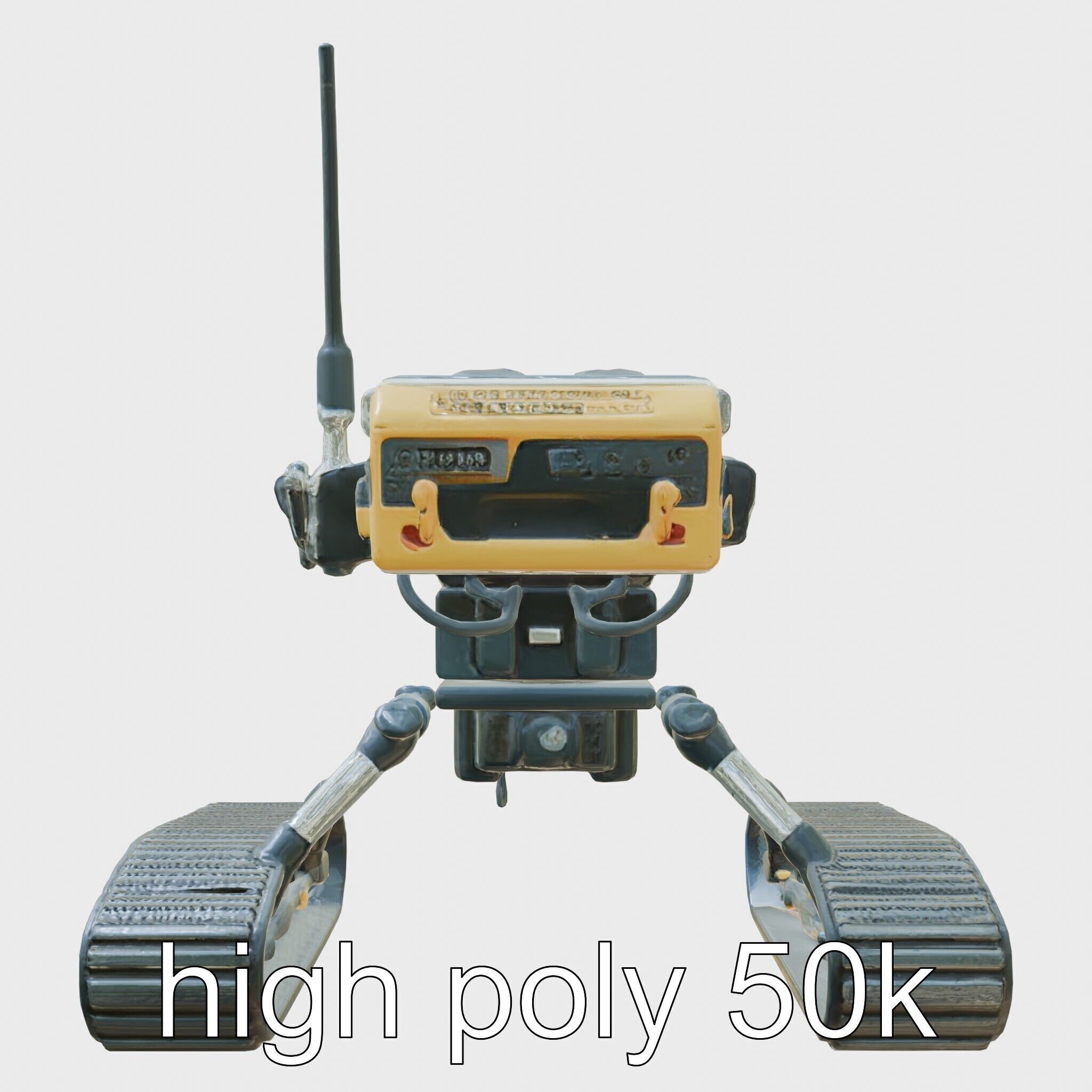 Remote-Controlled Mechanical Rescue Robot for Extreme Conditions Low-poly 3D model_5